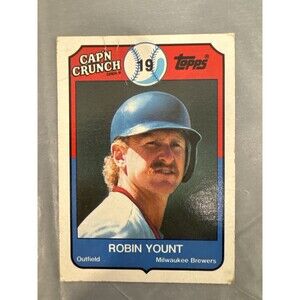 Robin Yount Cap’n Crunch Topps Brewers HOF Vintage Cereal Baseball Card